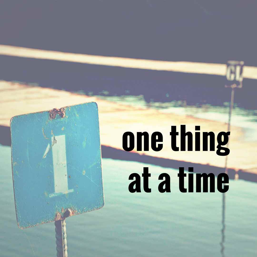 one thing