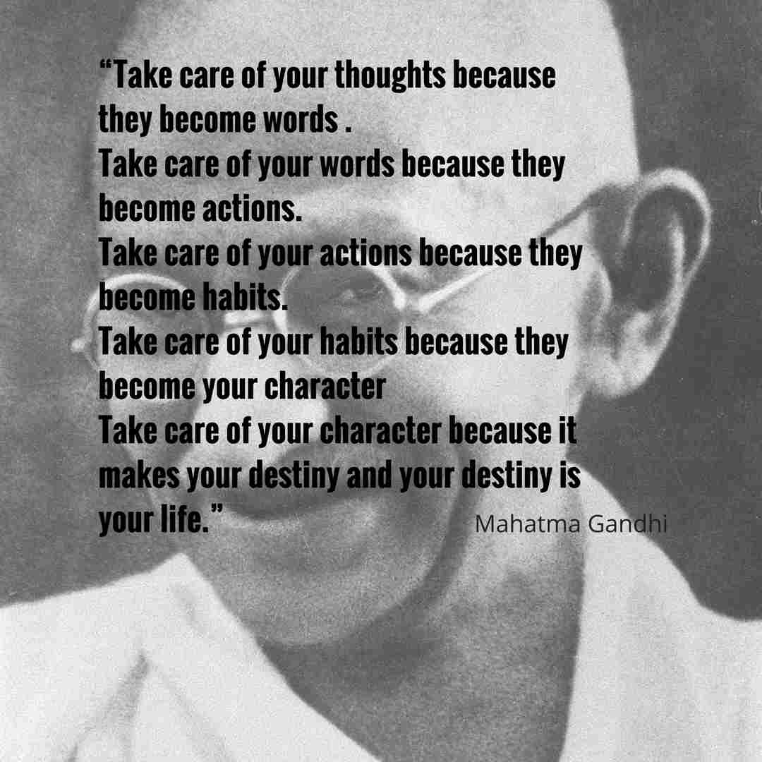 Ghandi on words